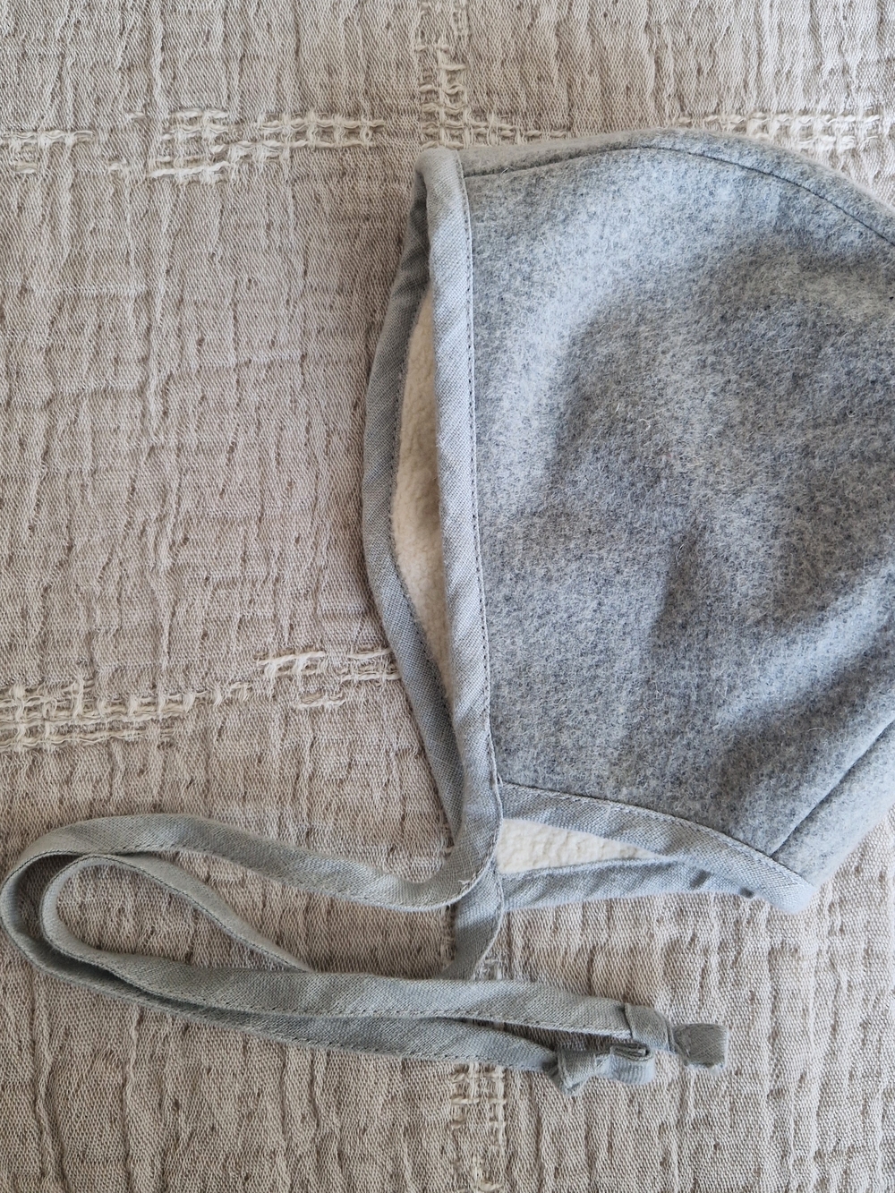 Brioni Gray Sherpa Bonnet with Gray Trim